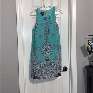 blue:teal macy’s dress
